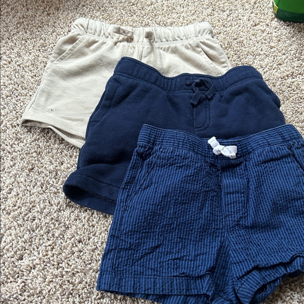 Janie and Jack Navy Blue Kids Shorts Duo